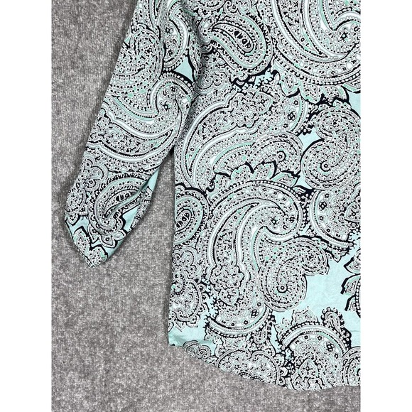 The Limited Paisley Tunic Top Womens Size Small Roll Tab Sleeves Pullover Hi Low - Picture 12 of 14